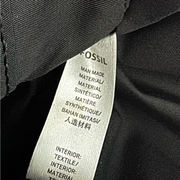 FOSSIL JENNA Crossbody Bag Black & White Polka Dot Textile Synthetic Casual Chic - Picture 10 of 12